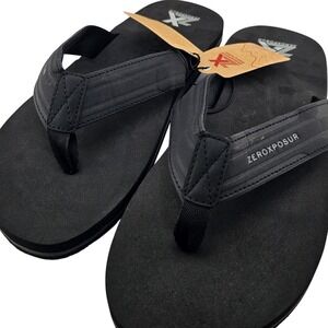 ZERoxposur Mens Black Flip Flops Thong Sandals Summer Beach Pool Casual 11 New‎
